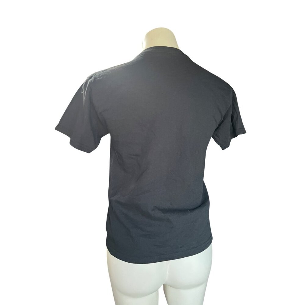 Handmade Gildan Black Cotton T-Shirt Youth Medium 10, 12 Mola Applique Gift - Picture 4 of 9